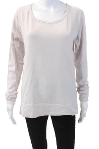 Standard James Perse Womens Scoop Neck Sweatshirt Light Lilac Cotton Size 3 - Picture 1 of 5