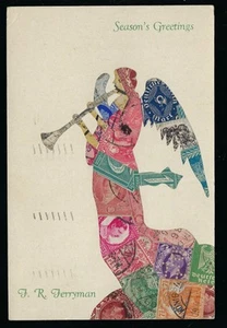 1938 SEASON'S GREETING'S F.R. FERRYMAN STAMP CARD - Picture 1 of 2