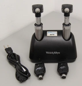 Pair Of Welch Allyn Student Set Otoscope Ophthalmoscopes & Attachments & Charger - Foto 1 di 8