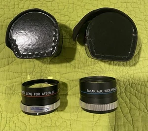 Sakar Camera Lenses (set of 2) Aux Telephoto and Aux Wideangle for AF35MII wCase - Picture 1 of 8
