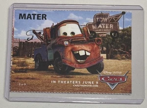 MATER ROOKIE RARE MOVIE CARD DISNEY PIXAR SI FOR KIDS 2006 - Bild 1 von 2