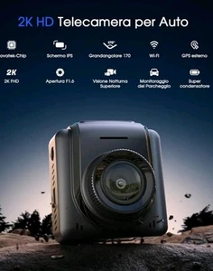 2K Dash Cam Auto Wi-Fi,Telecamera per Auto Mini Con App,Supporta Il Modulo GPS E - Foto 1 di 6