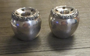 Vintage Barouqe Silver Plated Candle Holder with Flower Frog - Picture 1 of 8