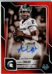 2025 Bowman University Chrome Aidan Chiles Orange Refractor Auto #/25 Sparty! - Picture 1 of 2
