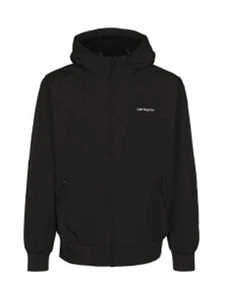 Carhartt WIP Sail Hooded Jacket Mens Black Large Rain Coat All Weather - Picture 1 of 6