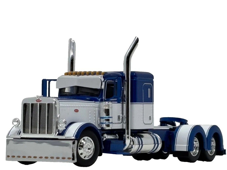 1/64 DCP BLUE/WHITE PETERBILT 389 W/ 48" FLAT TOP SLEEPER - Image 1 of 4