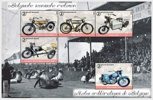 BELGIUM 2024 TRANSPORT Vehicles. Bikes MOTORCYCLES - S/S MNH - Picture 1 of 1