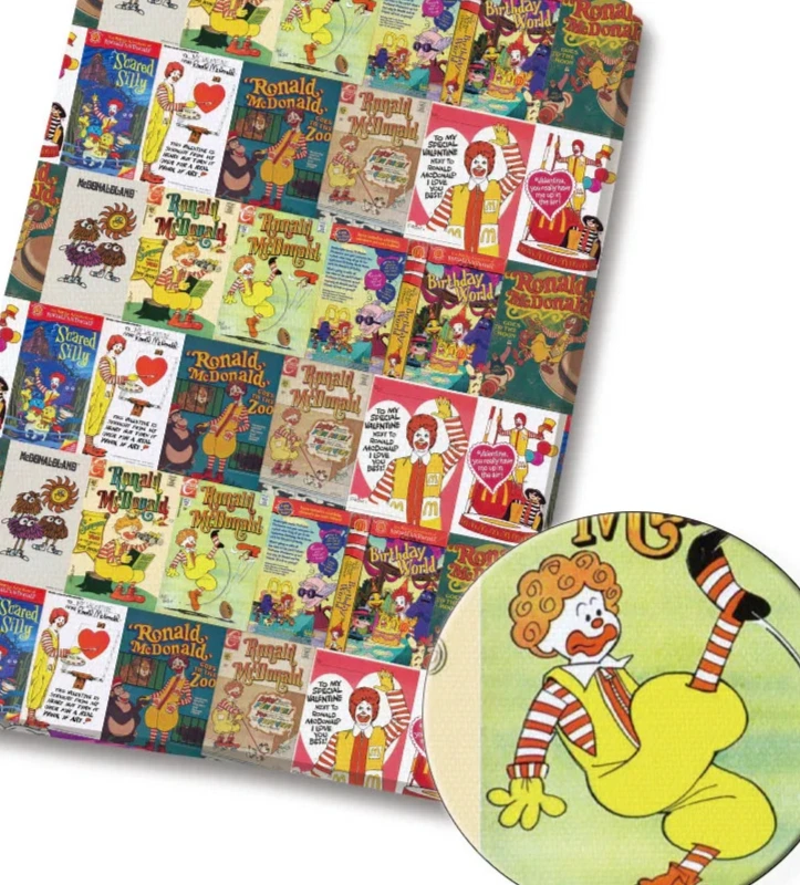 Tecido de algodão McDonalds personagem fast food meia jarda (18” x 55”) 2450 - Imagem 1 de 1