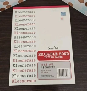 Vintage Stuart Hall löschbares Bond Schreibpapier, 16 Pfund Breite, 8,5 x 11, Nr. 6410 - Bild 1 von 4