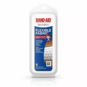 Johnson & Johnson Band-Aid Flexible Fabric Comfortable Protection 8 Count 3 Pack - Picture 1 of 3