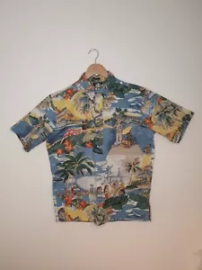 Vintage Reyn Spooner Half Button Pullover Short Sleeve Hawaiian Island shirt M - Picture 1 of 24