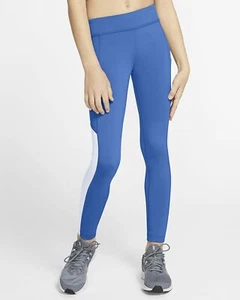 New Nike Big Girls Training Tights Trophy blue color Medium size - Picture 1 of 3