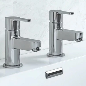 Niagara Camden Chrome Single Lever Pair Of Basin Tap 9006 - Picture 1 of 3