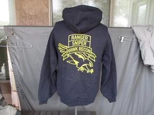 101st Airborne, 327th Infantry HAWK RECON, Ranger Sniper Black Hoodie Sweatshirt - Picture 1 of 8