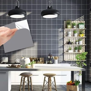 Wall Stickers Tile Stickers, Tezam 50PCS 6' X 6'Square Bathroom/Kitchen Tile ... - Picture 1 of 2