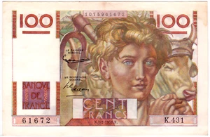 Mazuma *F2470 France 1952 100 Francs 1075961672 GEF-AUNC - Picture 1 of 2