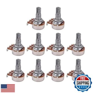 Artibetter 10pcs B50k Bass Pots Potentiometer Long Knurled Split Shaft Audio - Picture 1 of 5