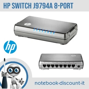 Mini Switch di Rete HP 8-Port J9794A Gigabit Ethernet + PSU - Imagen 1 de 4
