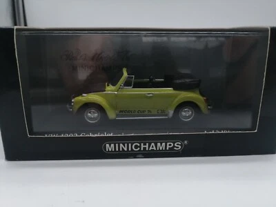 Volkswagen 1303 Beetle Cabriolet World Cup '74 vw green 1/43 1 43 MINICHAMPS §§ - Immagine 1 di 4