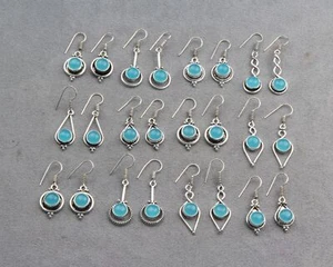 Ohrringe 10 Stück Chalzedon Kristalle Silber Overlay Handgemacht Schmuck E-026 - Bild 1 von 1