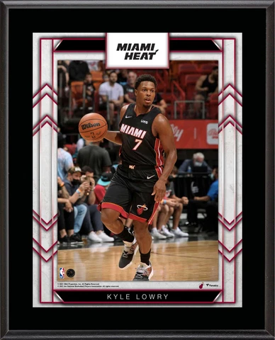 Kyle Lowry Miami Heat 10.5" x 13" Sublimated Player Plaque Cover