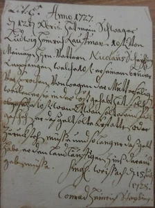 Vorphilatelie Brief aus dem Jahr 1727 - Bild 1 von 1