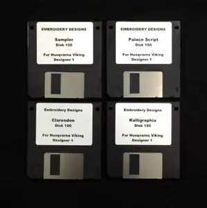 Husqvarna Viking Designer 1 Sampler Disks #100 4er Set Disketten Set - Bild 1 von 9