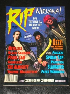 RIP magazine 1992, Nirvana, Kurt Cobain, Metallica, Ozzy, Pearl Jam, Fugazi  - Picture 1 of 1