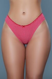 NEW sexy BE WICKED low RISE cheeky JERSEY mini BOW striped STRIPE panty PANTIES