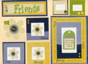 "BEST FRIENDS" DIE CUT SET ~ FRIENDSHIP GIRLS BFF * - Picture 1 of 1