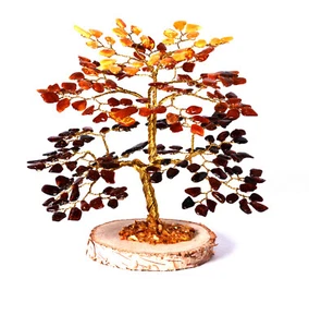 Ámbar genuino árbol de la suerte piedras ámbar báltico natural ¡hechas a mano!!! - Imagen 1 de 27