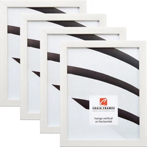 Craig Frames Colori 75, 0.75 Inch Wide Modern Off-White Picture Frame 4-Pack - Picture 1 of 10