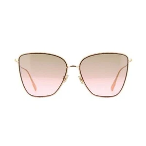 Gafas de sol Dior doradas con tachuelas “Society 1S” con lentes rosadas - Imagen 1 de 7