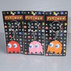Pac-Man Keychain  Red Ghost Pink Ghost Orange Ghost  Keyrings x 3 New Sealed