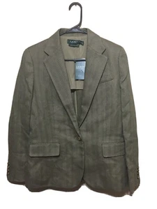 Ralph Lauren Womens Wilona Herringbone Tweed Blazer SZ 6 P NEW $345 - Picture 1 of 9