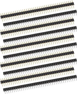5x Buchsenleiste + 5x Stiftleiste 0,5mm vergoldet 1 reihig 40 pol gerade 2,54mm - Bild 1 von 5