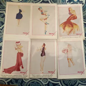 George Petty 6 Cards THE PETTY GIRL Mint Pinup Trading Cards From Paintings GK-3 - Picture 1 of 7