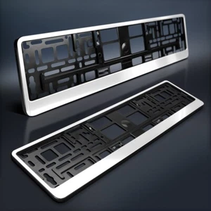 2 Kennzeichenhalter | WEISS | leicht glänzend | Nummernschildhalter | White - Bild 1 von 9