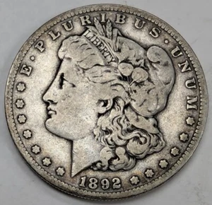 Moneta Stati Uniti dollaro argento 1892 S Morgan - Foto 1 di 7