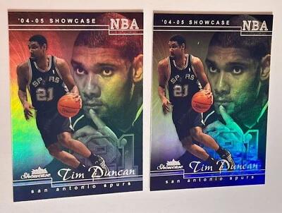 2 Card Lot: TIM DUNCAN  San Antonio Spurs 2004-05 Fleer Showcase NBA Basketball - Image 1 of 4