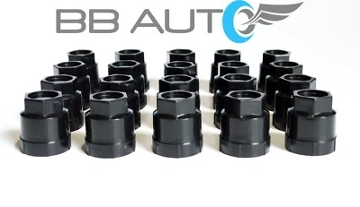 20 NEW BLACK LUG NUT COVERS CAPS CAMARO CAVALIER S10 BLAZER JIMMY SONOMA REGAL - Image 1 of 4