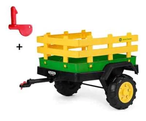 rimorchio peg perego John Deere Dual Force Trailer - originale colore verde - Imagen 1 de 3
