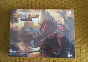 3D Puzzle Age Of Dinos Triceratops Dinosaur Cubicfun Sealed New - Picture 1 of 3