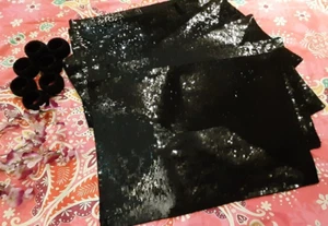 8 JOSEPH ABBOUD Black SEQUIN PLACEMATS Radiance & Napkin Rings ~ BED,BATH BEYOND - Picture 1 of 9