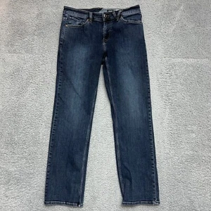 Volcom Jeans Mens 32 Blue Kinkade Regular Straight Dark Wash Denim Casual - Picture 1 of 9