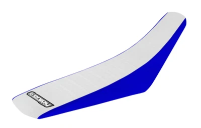 2000-2012 YAMAHA TTR 250 Seat Cover By Enjoy MFG BLUE SIDE WHITE PLEATED TOP #92 - Image 1 of 4