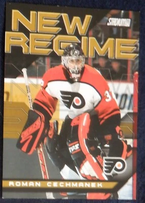 Roman Cechmanek Stadium Club New Regime card NR8, 2001 -02 NHL, Flyers - Image 1 of 4