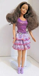 BARBIE NO.90 ORIGINAL BROWN CURLY HAIR MAUVE SKIRT TOP & HIGH HEELS - Picture 1 of 6