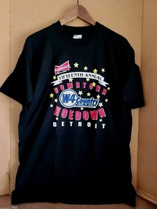 Camisa nueva sin etiquetas W4 Radio Downtown Hoedown Detroit 1997 L Country 106,7 puntada única - Imagen 1 de 10