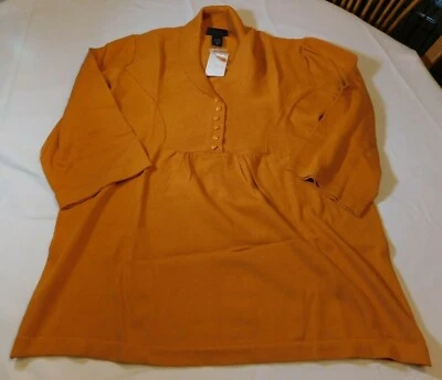 Lane Bryant Women's Ladies 3/4 Sleeve Pullover Sweater 14/16W Orange NWT - Изображение 1 из 4